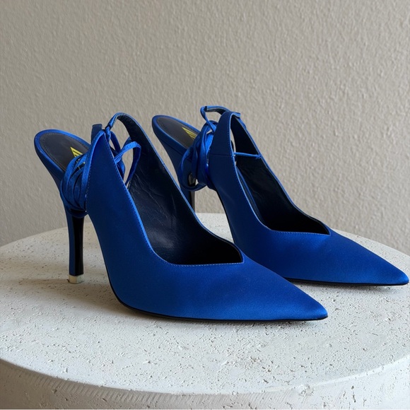 The Attico Venus slingback pumps electric blue, size 37.5 - Picture 5 of 11